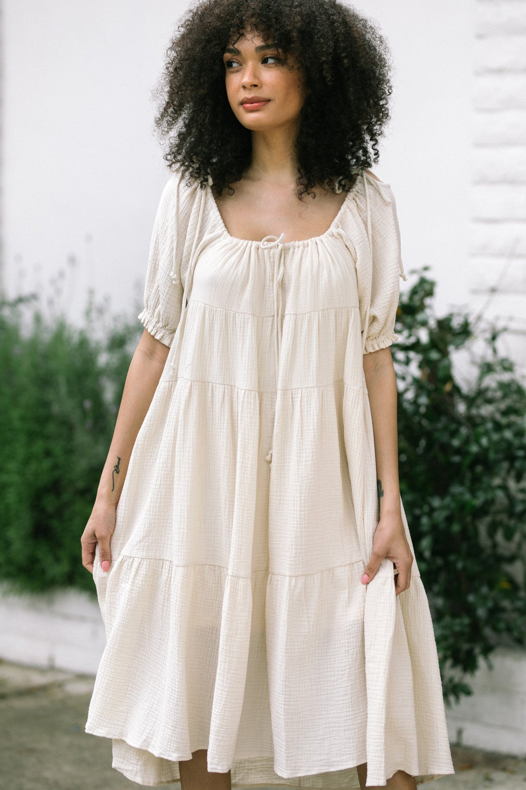 Josie Gauze Tiered Dress - Morning Lavender Boutique Dresses