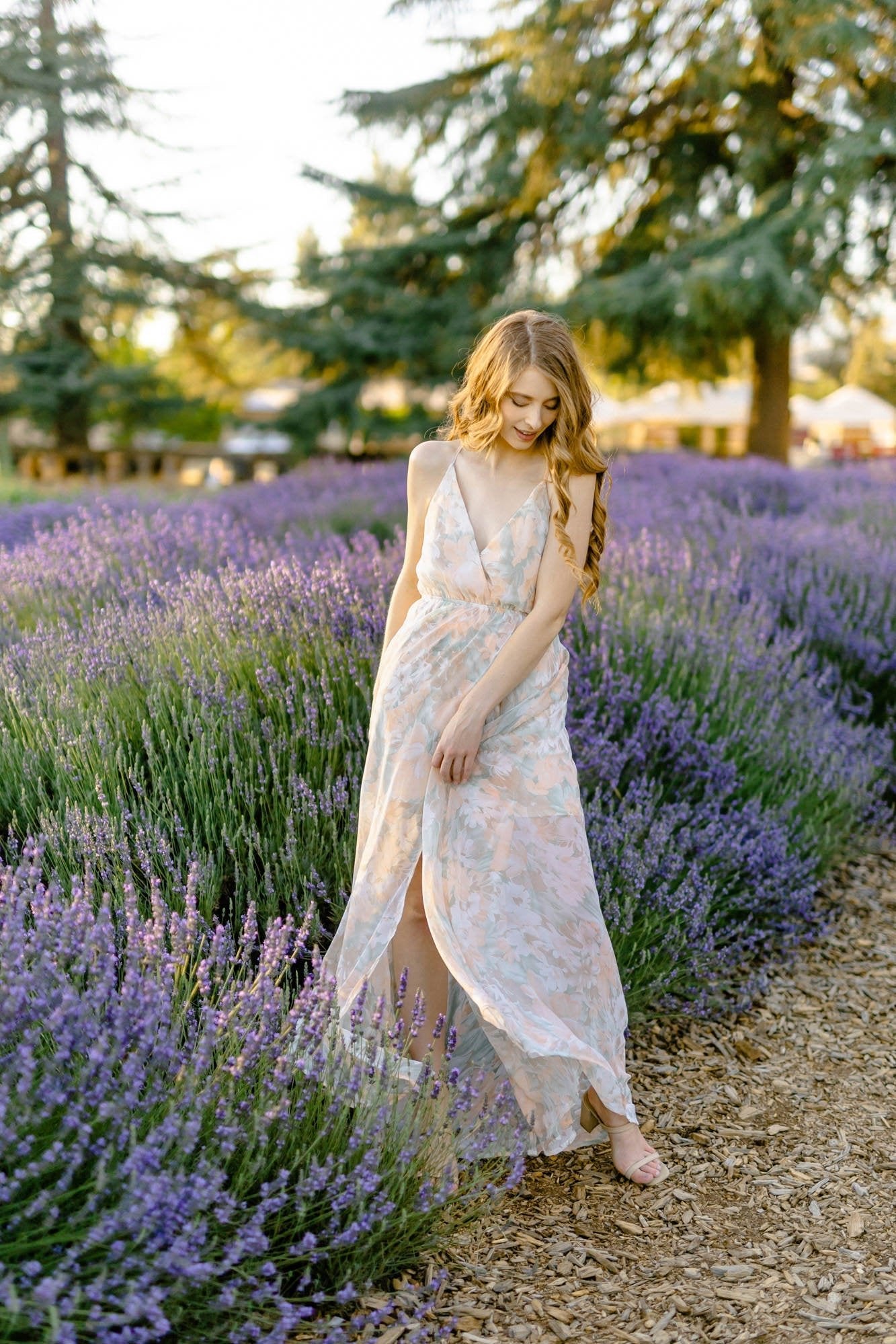 Charlize V-Neck Maxi Dress - Morning Lavender Boutique Dresses