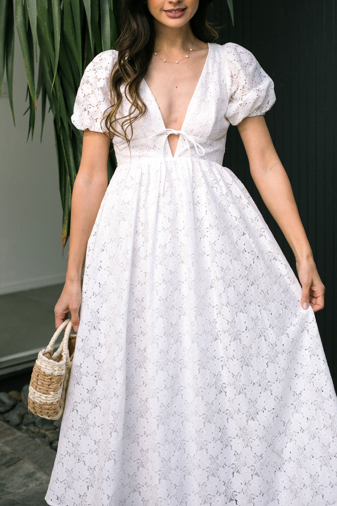 Marilyn Lace Midi Dress - Morning Lavender Boutique Dresses