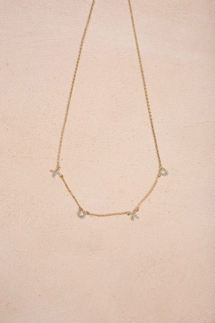 Liv XOXO Crystal Necklace Necklace Fame Gold 
