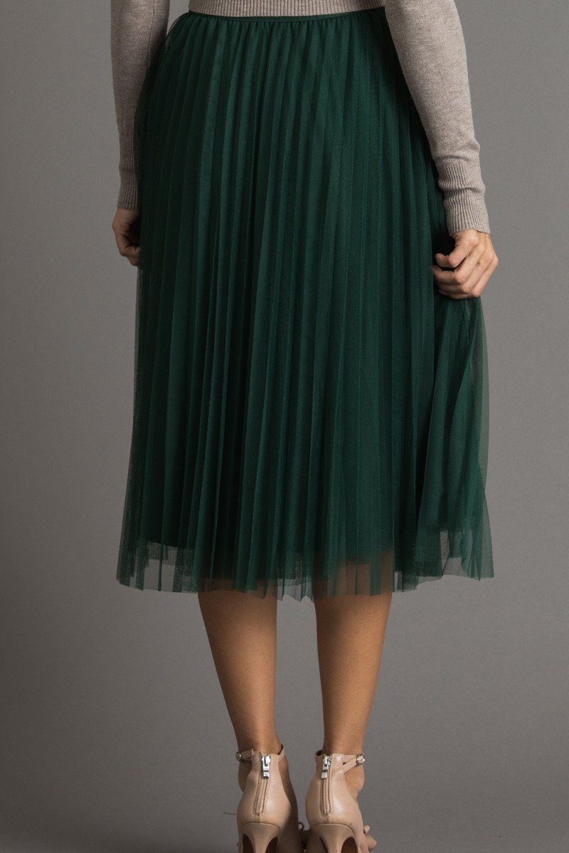 Lime green midi tulle skirt best sale