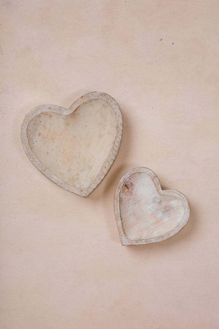 White Wash Wooden Heart Home Accessories 47th & Main