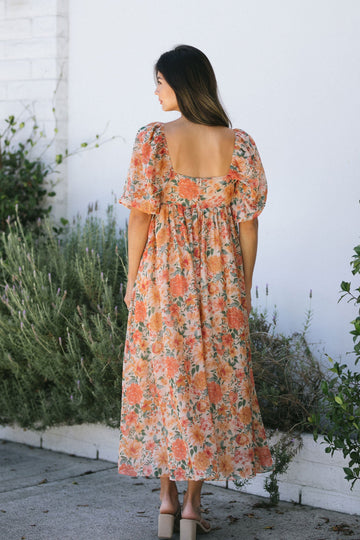 Floral Babydoll Maxi Dress - Estelle - Morning Lavender Online Boutique