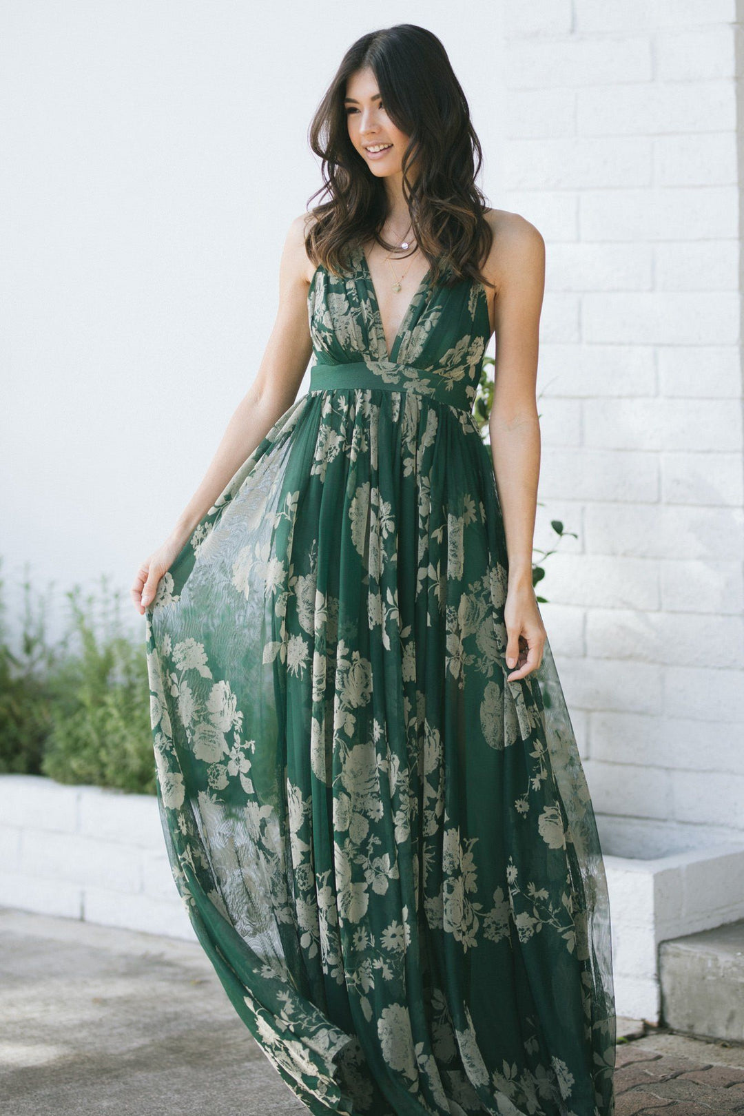 Estee Velvet Floral Maxi Dress Dresses Luxxel 