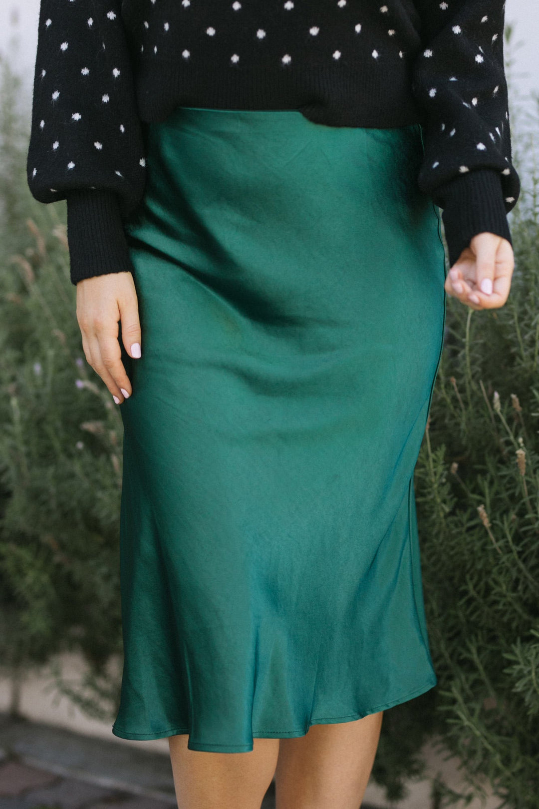 Judith Satin Midi Skirt