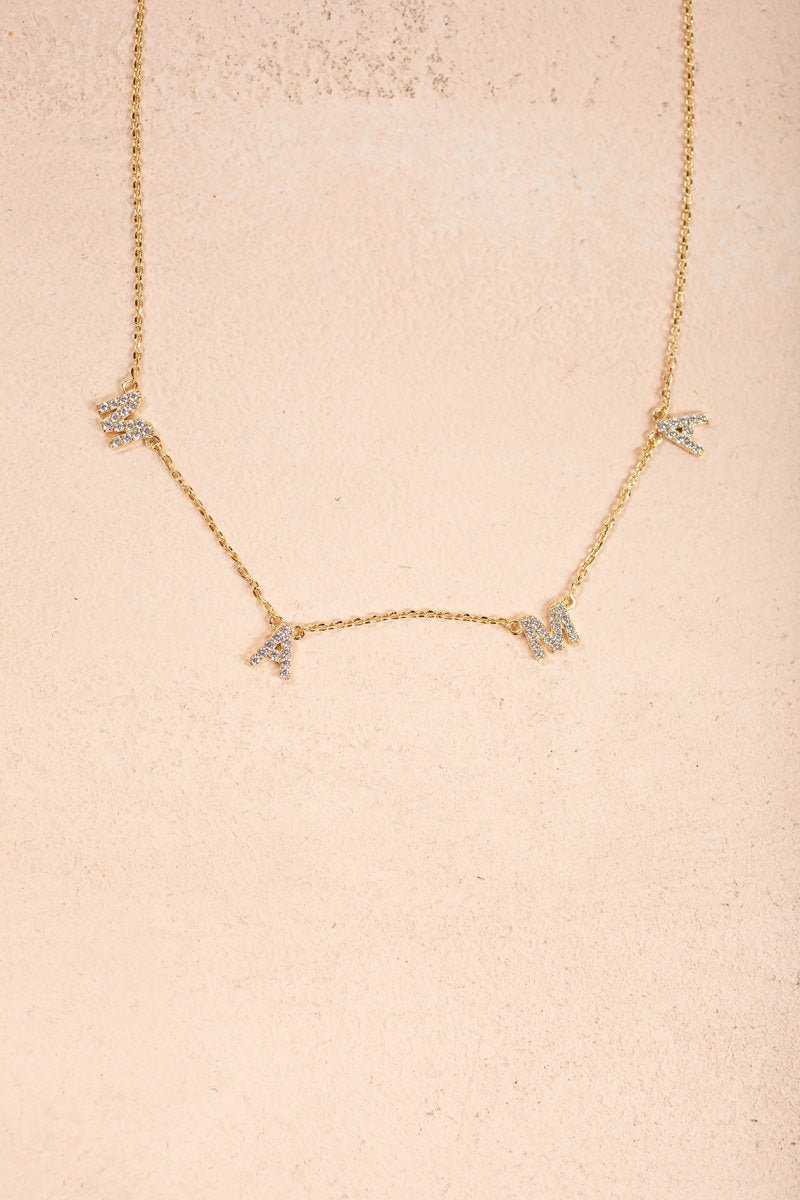 Hannah Crystal MAMA Necklace