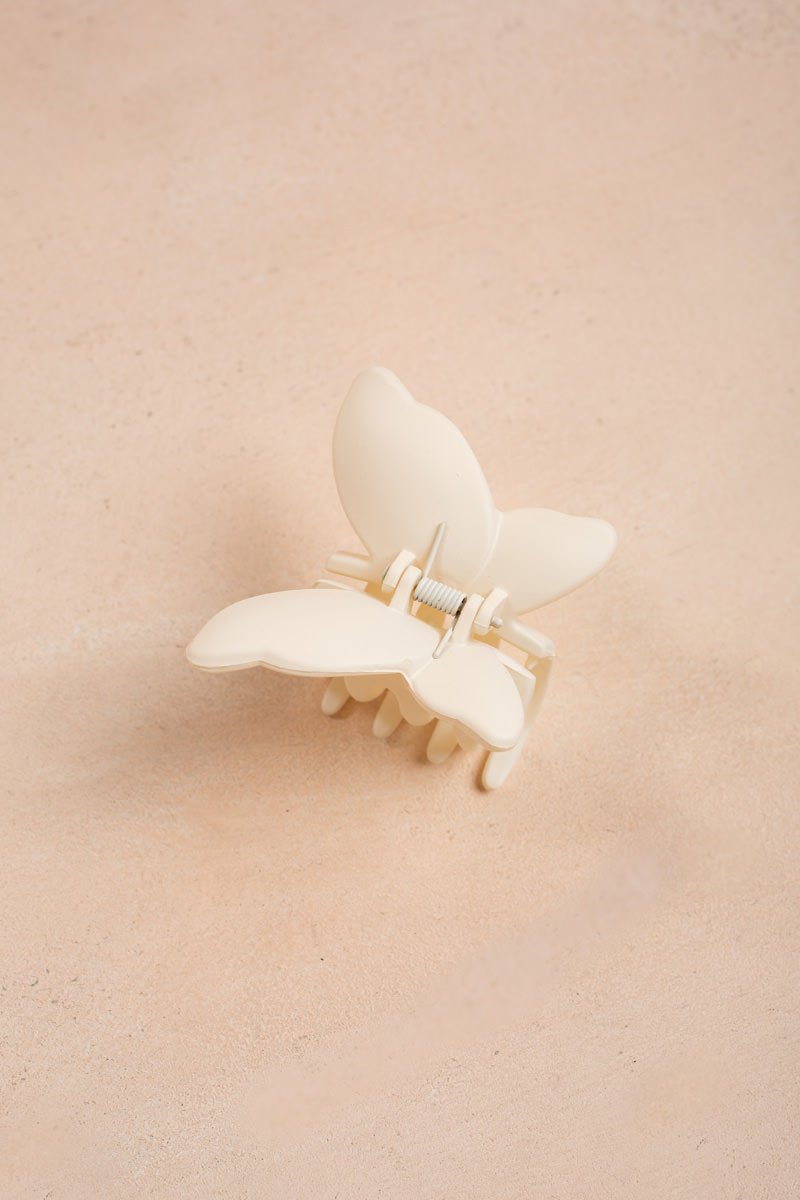 Charlie Butterfly Claw Hair Clip Hair Girly Ivory 