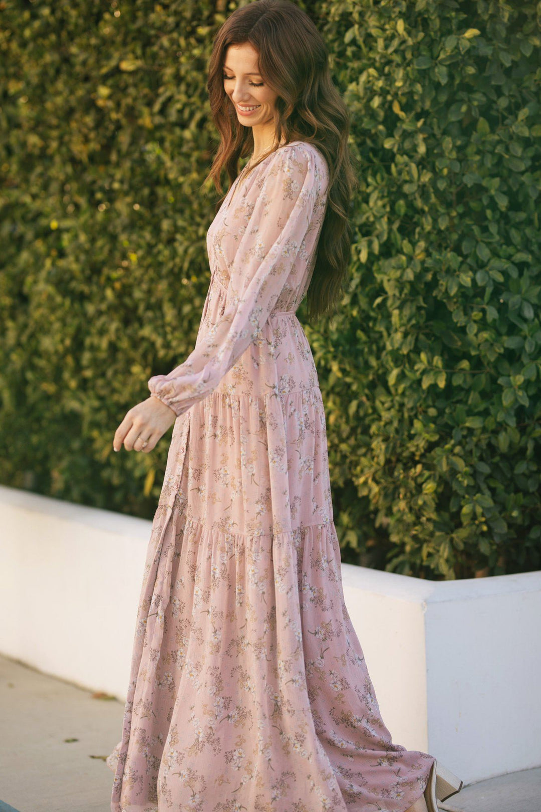 Floral Maxi Dress with Long Sleeves - Helena - Morning Lavender Online Boutique Mauve-Multi / 3XL by Morning Lavender Floral Maxi Dress with Long Sleeves - Helena - Morning Lavender Online Boutique Mauve-Multi / 3XL by Morning Lavender