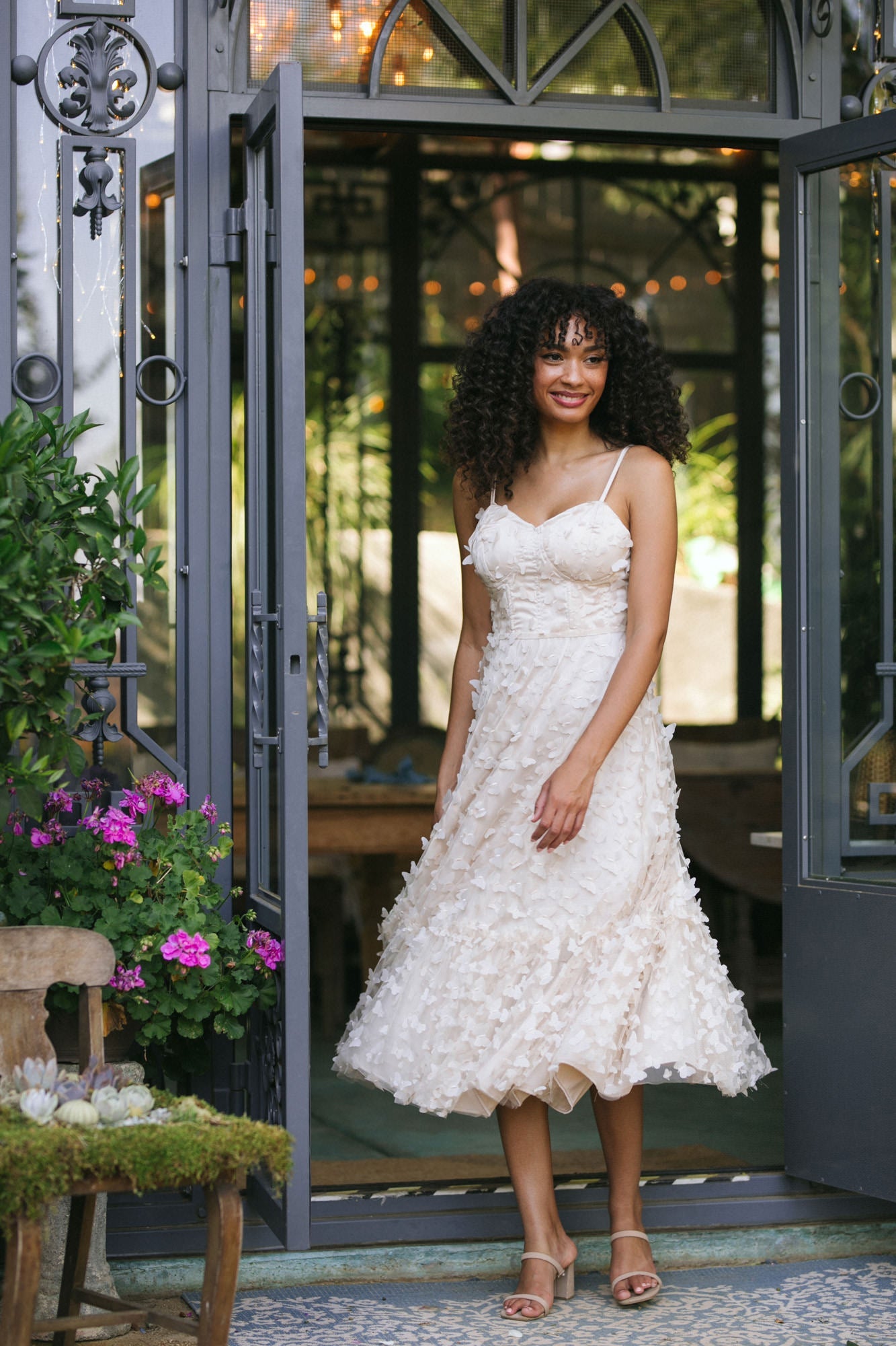 Butterfly store white dress