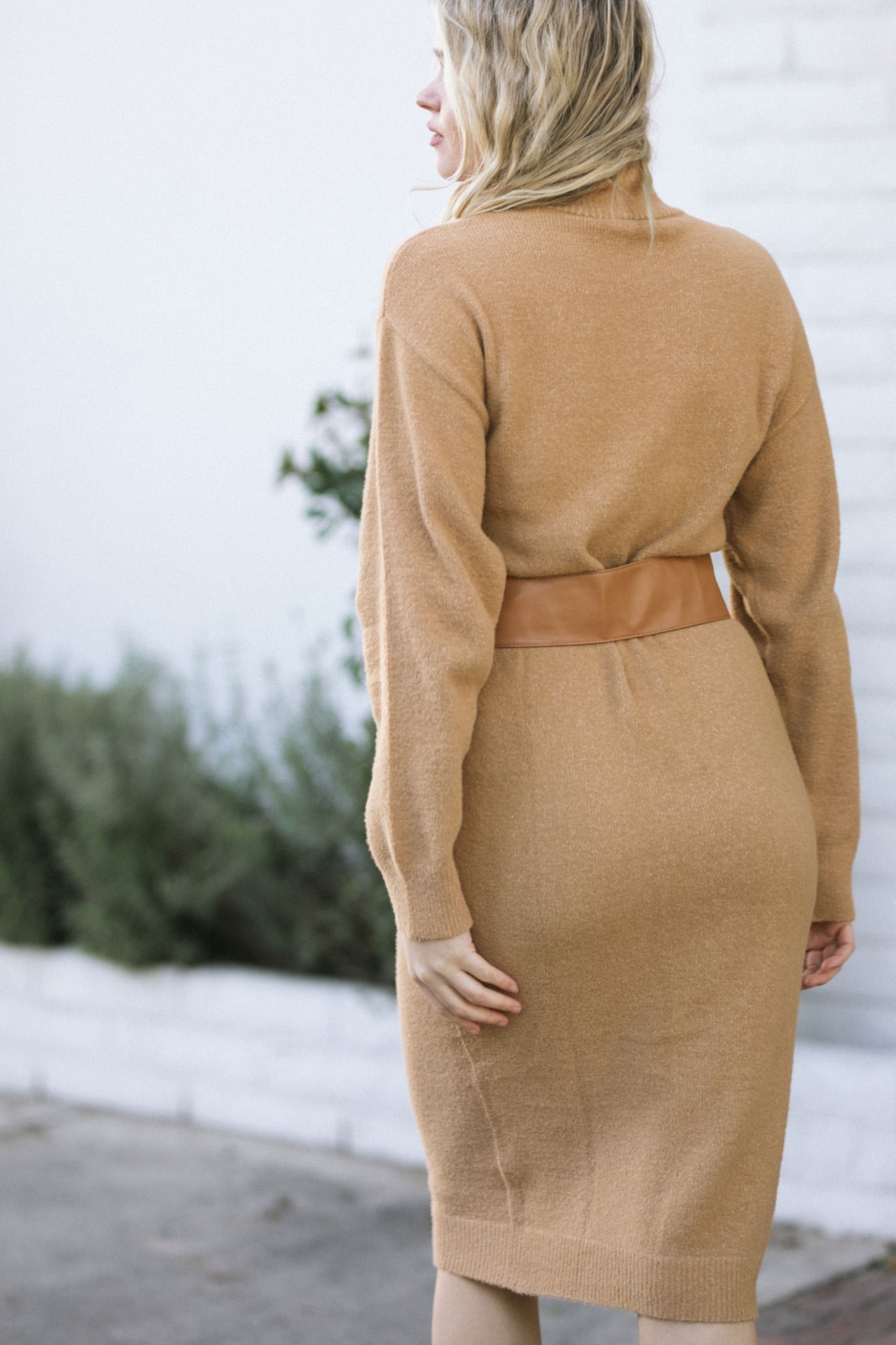 Belted Sweater Dress