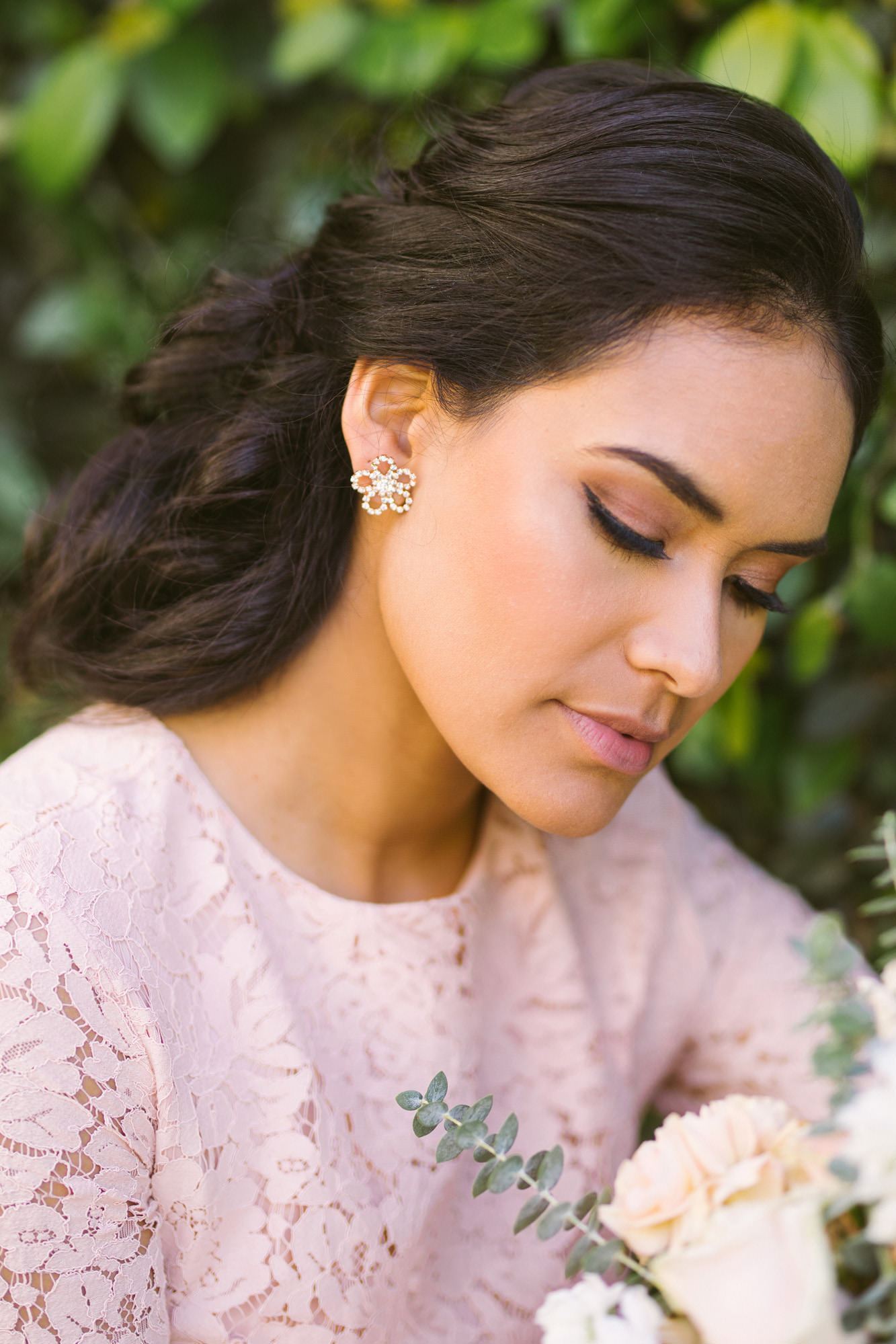 Emmy Gold Crystal Flower Earrings