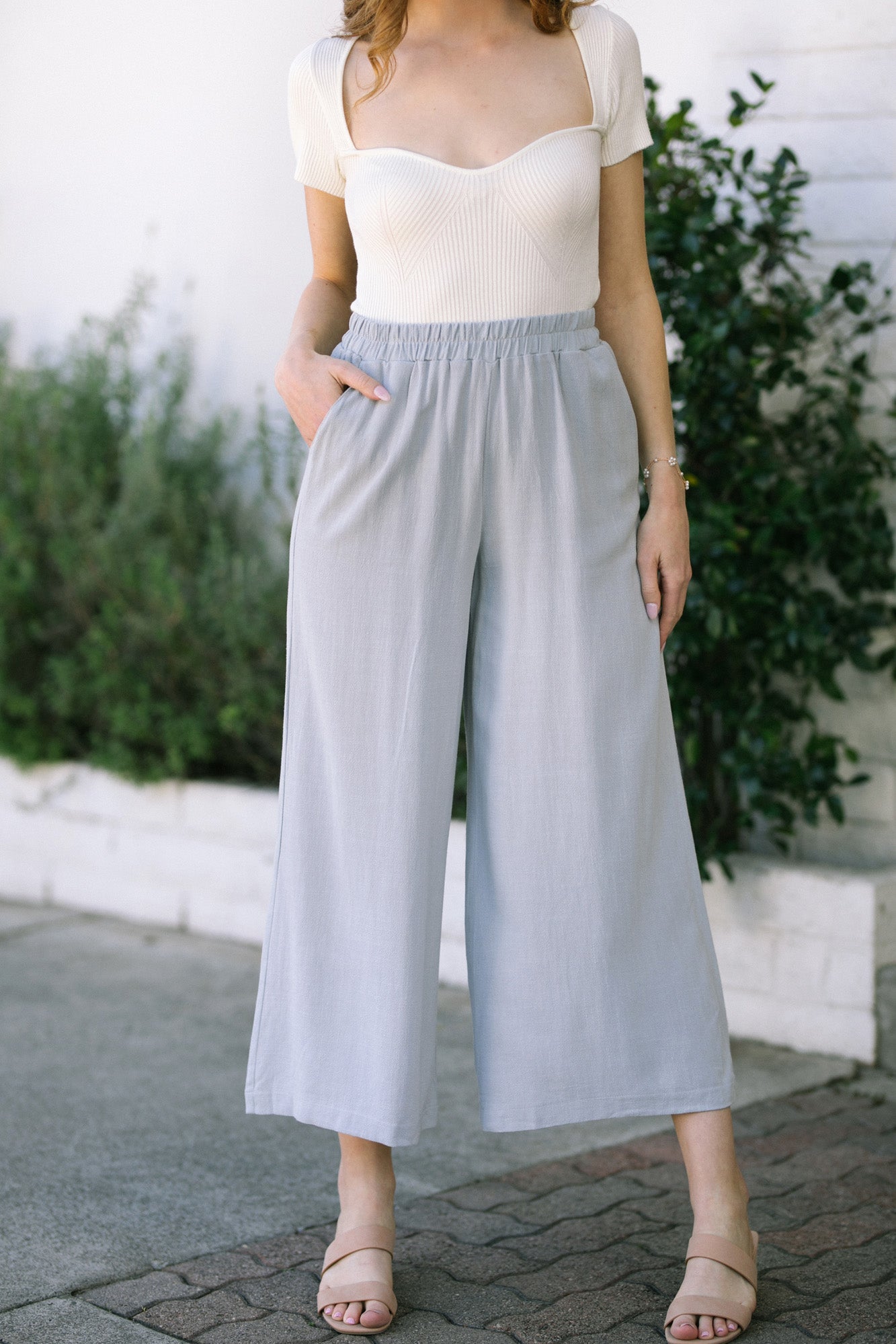 Off shoulder with square pants  Cropped Pants Outfits Ideas  How To Wear  Crop Pants  Crop Pants Outfit 
