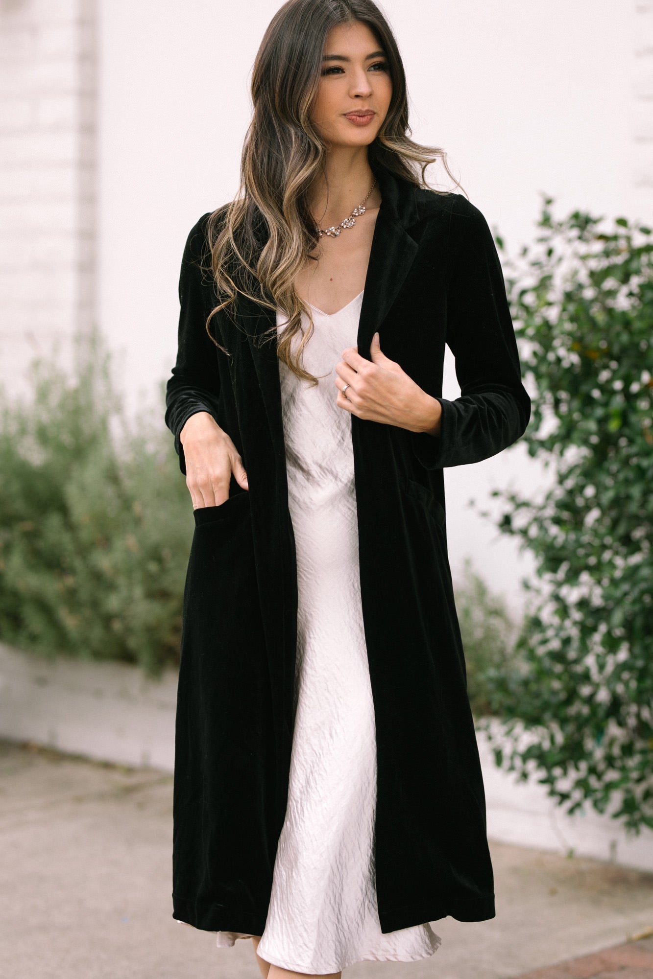 Plus size hotsell velvet duster coat