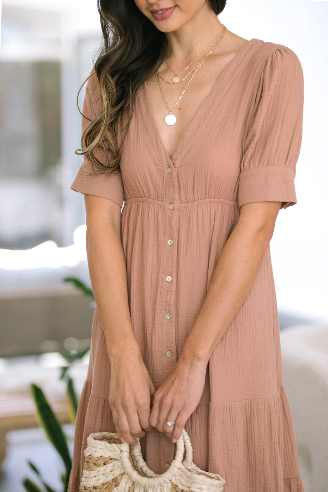 Polly Buttoned Midi Dress