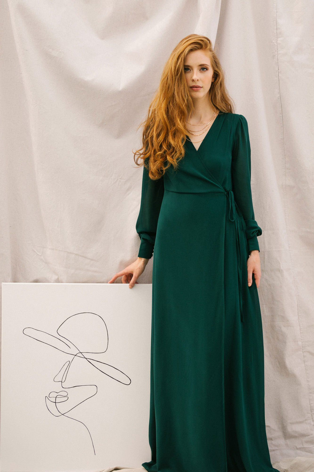  Jessica London Women's Plus Size Double-V Maxi Dress