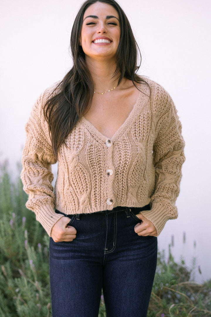 Edie Cropped Button Cardigan