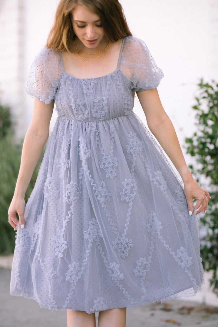 Gwen Dotted Tulle Dress
