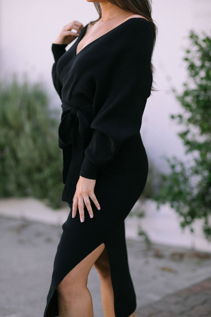 Dolman Sleeve Sweater Dress - Lena - Morning Lavender Online Boutique