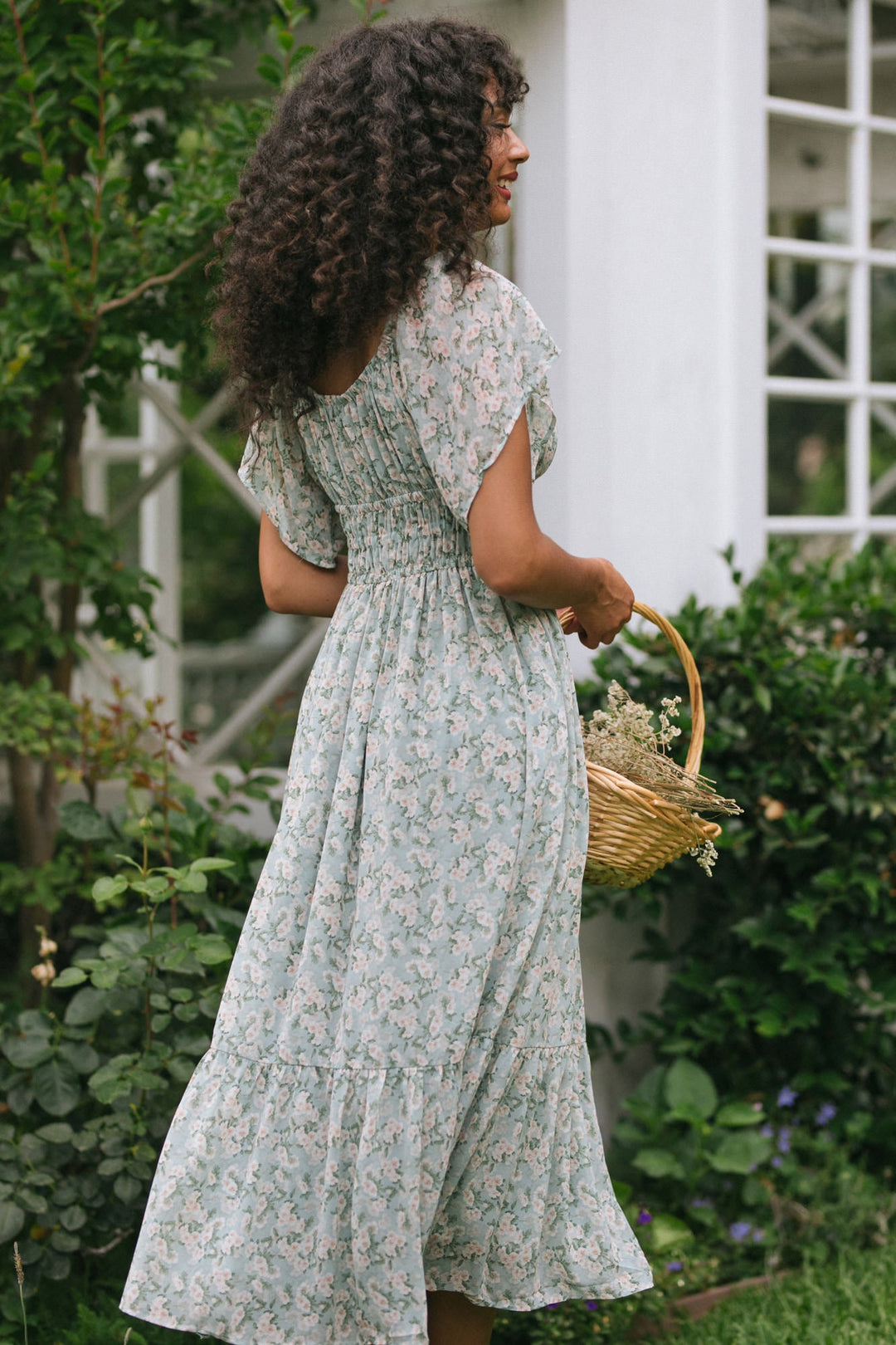 Paloma Satin Floral Print Dress | Made To Order