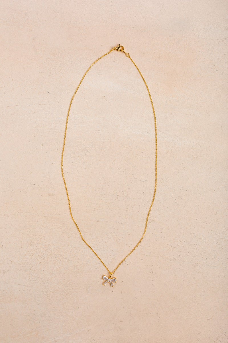Anna Crystal Bow Necklace