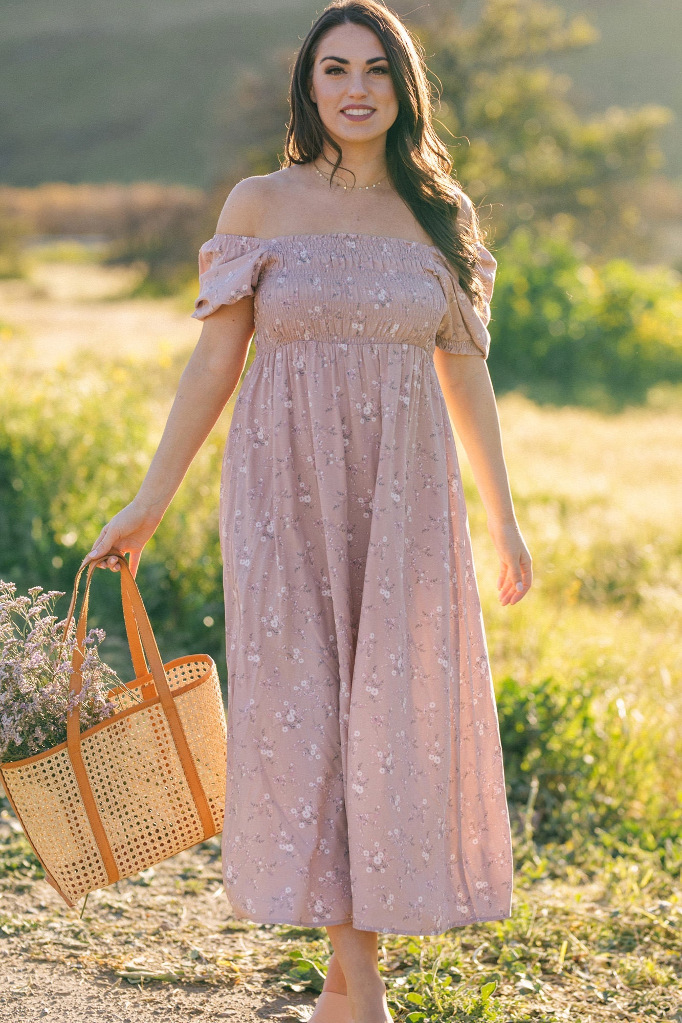 Women's Long Sleeve Smocked Maxi Dress - Knox Rose | eBay