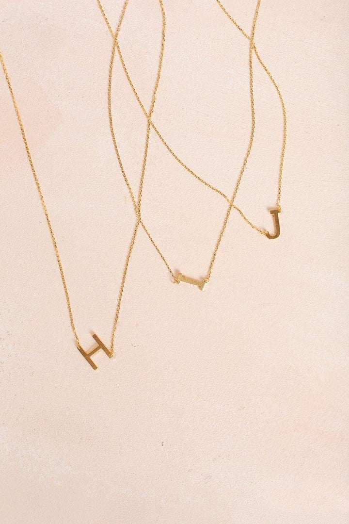 Kaye Gold Initial Necklace Necklaces FAME H 