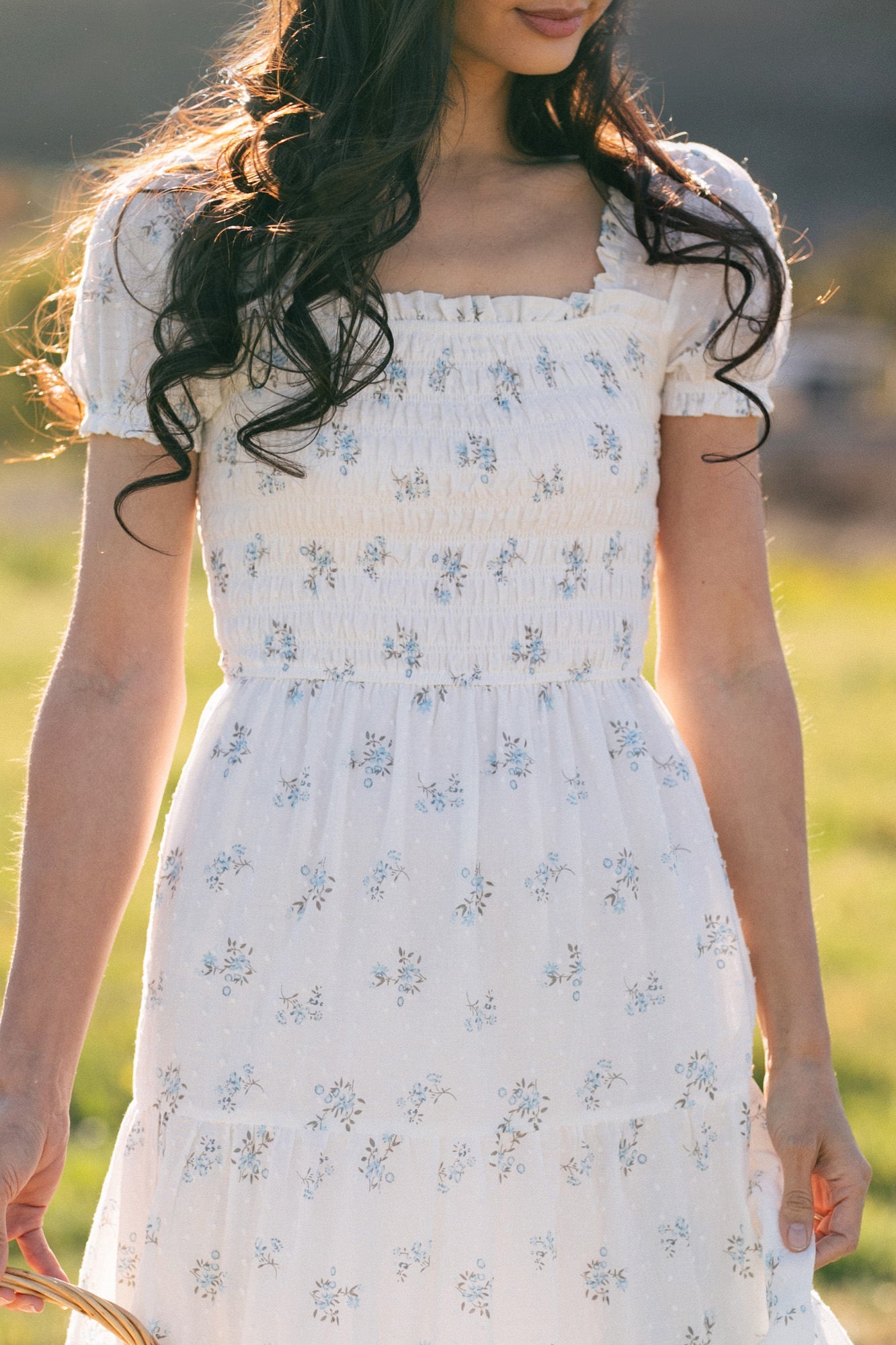 White patterned shop maxi dress