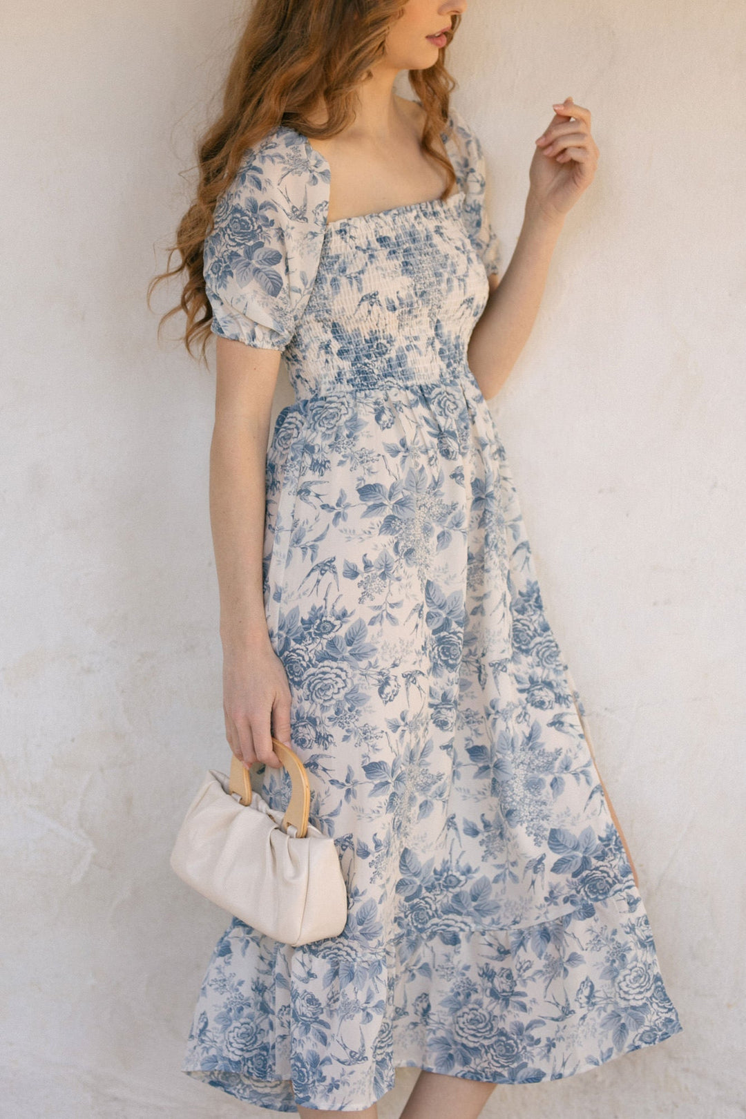 Smocked Midi Dress - Zoey - Morning Lavender Online Boutique Blue / Small by Morning Lavender Smocked Midi Dress - Zoey - Morning Lavender Online Boutique Blue / Small by Morning Lavender
