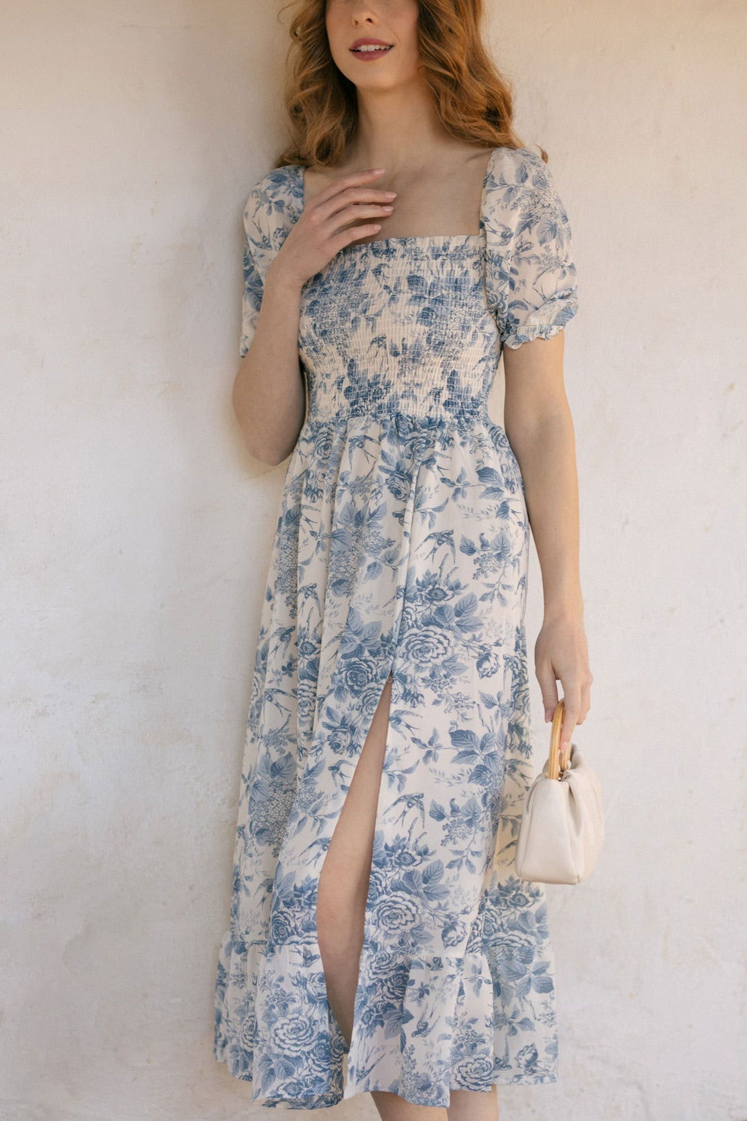 Smocked Midi Dress - Zoey