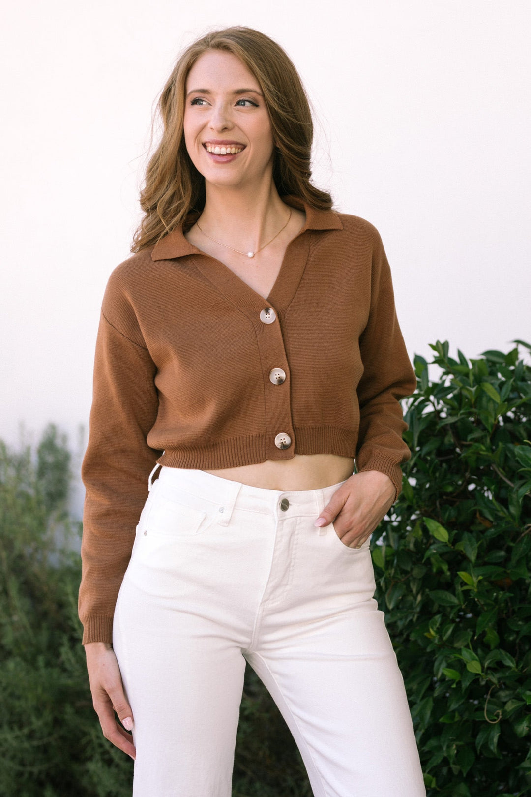 Betty Cropped Collared Cardigan