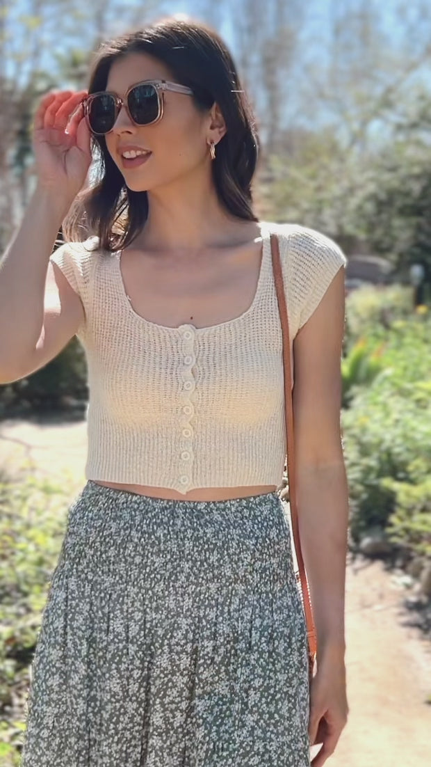 Odette Buttoned Knit Top