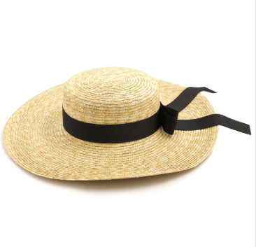 Brittanie Ribbon Straw Hat Hats Fame Black